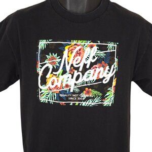 Neff T Shirt Mens Size Medium Black Skater Skateboarding Surfer Floral